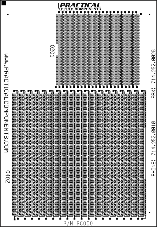 PCB000 Board (Front) Zero-Ohm SMD Resistor