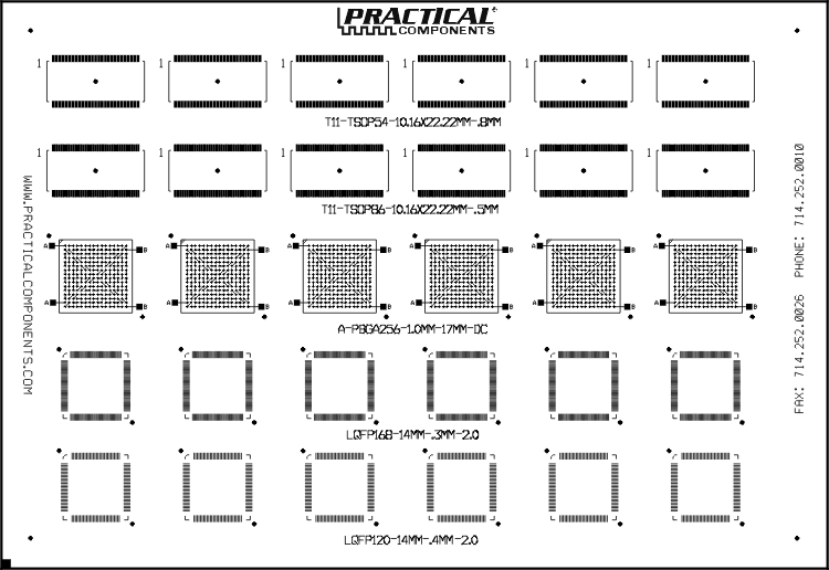 PCB007 MLF Test Board - Back View PCB007 MLF Board - Back